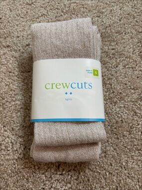 Crewcuts Beige Ribbed Tights - Neutral Beige